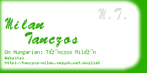 milan tanczos business card